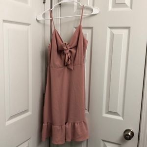 NWT mauve ruffle bow dress